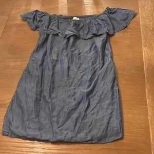 Tommy Bahama Denim Blue Off-Shoulder Dress